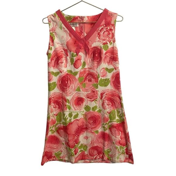 Susan Bristol Sleeveless Floral Rose A Line Dress Size 10 - Picture 1 of 8
